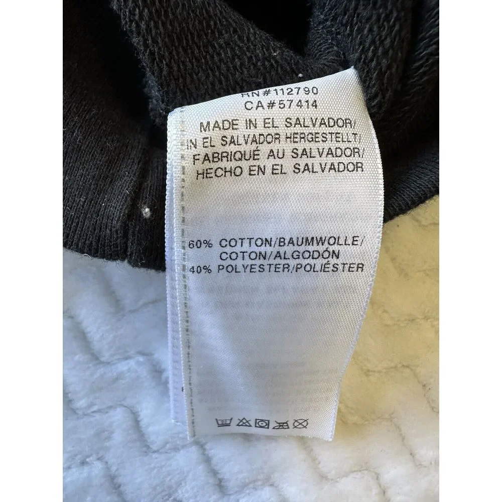 True Religion Pullover Hooded Sweatshirt Men's Medium Spell Logo‎ Black